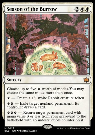 (029) Magic The Gathering Bloomburrow Single: Season of the Burrow Holo Mythic