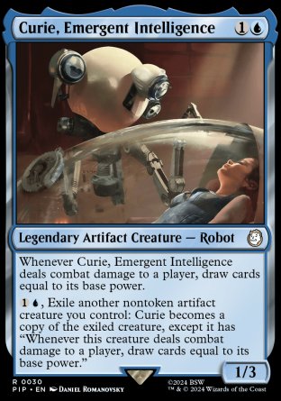 (030) Magic The Gathering Universes Beyond: Fallout Single: Curie, Emergent Intelligence  Rare