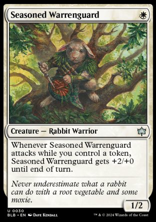 (030) Magic The Gathering Bloomburrow Single: Seasoned Warrenguard  Uncommon