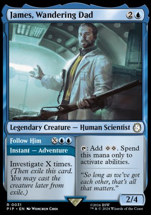 (031) Magic The Gathering Universes Beyond: Fallout Single: James, Wandering Dad // Follow Him  Rare