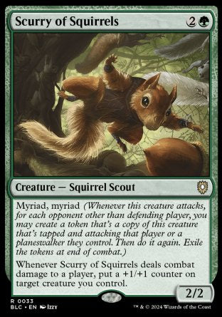 (033) Magic The Gathering Commander: Bloomburrow Single: Scurry of Squirrels  Rare