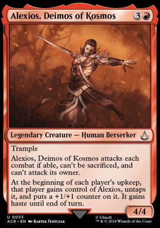 (033) Magic The Gathering Universes Beyond: Assassin's Creed Single: Alexios, Deimos of Kosmos  Holo Uncommon