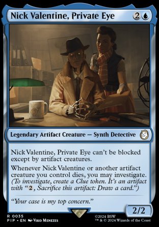 (035) Magic The Gathering Universes Beyond: Fallout Single: Nick Valentine, Private Eye  Rare