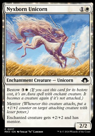 (037) Magic The Gathering Modern Horizons 3 Single: Nyxborn Unicorn  Common