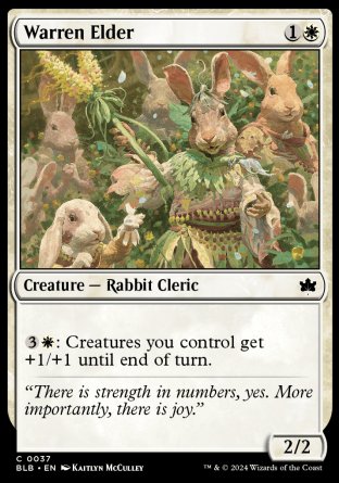 (037) Magic The Gathering Bloomburrow Single: Warren Elder  Common