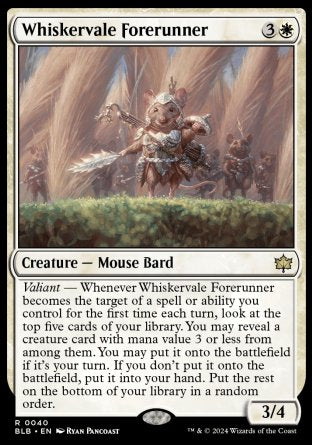 (040) Magic The Gathering Bloomburrow Single: Whiskervale Forerunner  Rare