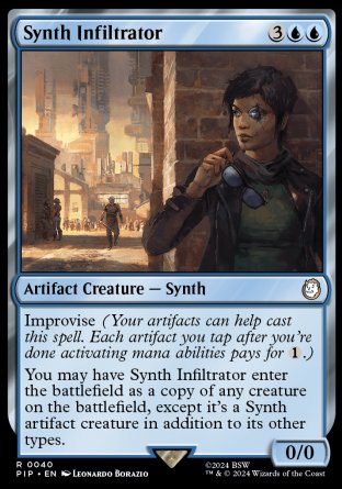 (040) Magic The Gathering Universes Beyond: Fallout Single: Synth Infiltrator  Holo Rare