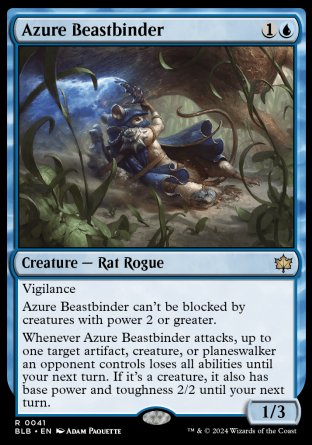 (041) Magic The Gathering Bloomburrow Single: Azure Beastbinder  Rare