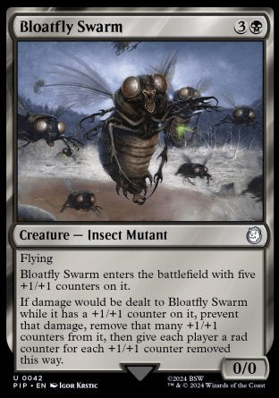 (042) Magic The Gathering Universes Beyond: Fallout Single: Bloatfly Swarm  Uncommon