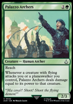 (042) Magic The Gathering Universes Beyond: Assassin's Creed Single: Palazzo Archers  Holo Uncommon