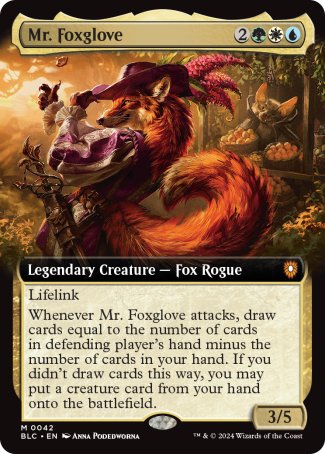 (042) Magic The Gathering Commander: Bloomburrow: Extras Single: Mr. Foxglove  Mythic