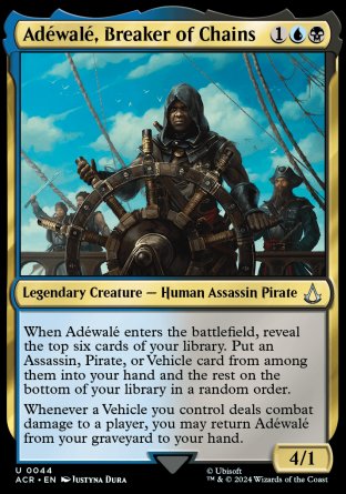 (044) Magic The Gathering Universes Beyond: Assassin's Creed Single: Ad��wal��, Breaker of Chains  Holo Uncommon