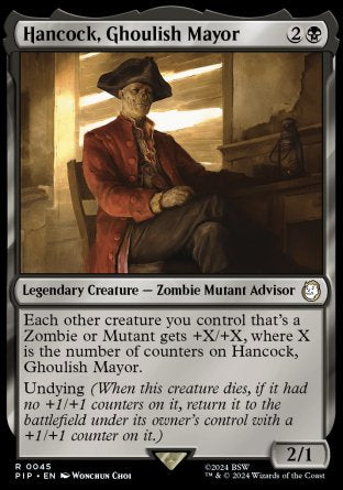 (045) Magic The Gathering Universes Beyond: Fallout Single: Hancock, Ghoulish Mayor  Rare