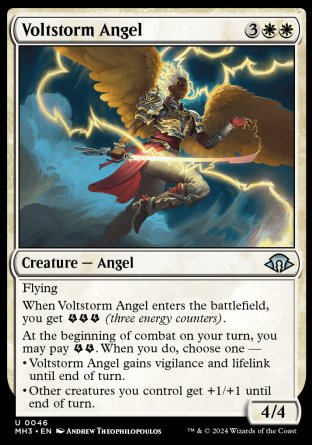 (046) Magic The Gathering Modern Horizons 3 Single: Voltstorm Angel  Uncommon