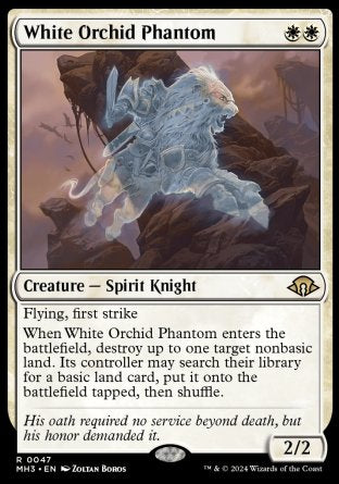 (047) Magic The Gathering Modern Horizons 3 Single: White Orchid Phantom  Holo Rare