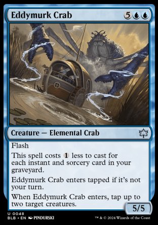 (048) Magic The Gathering Bloomburrow Single: Eddymurk Crab  Uncommon