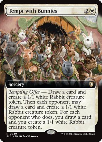 (049) Magic The Gathering Commander: Bloomburrow: Extras Single: Tempt with Bunnies  Rare