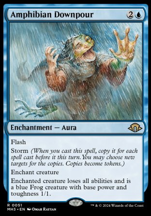 (051) Magic The Gathering Modern Horizons 3 Single: Amphibian Downpour  Rare