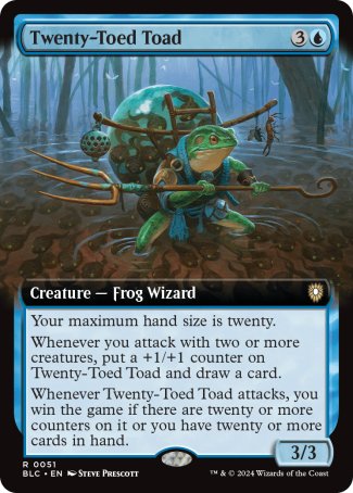 (051) Magic The Gathering Commander: Bloomburrow: Extras Single: Twenty-Toed Toad  Rare