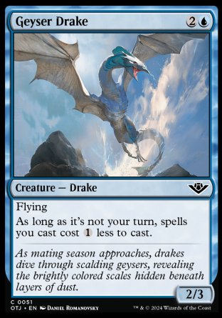 (051) Magic The Gathering Outlaws of Thunder Junction Single: Geyser Drake  Common