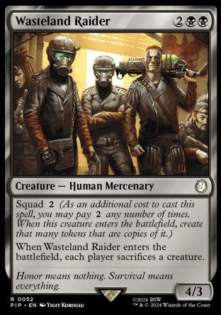 (052) Magic The Gathering Universes Beyond: Fallout Single: Wasteland Raider  Rare