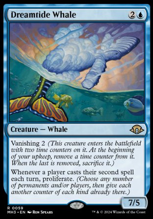 (059) Magic The Gathering Modern Horizons 3 Single: Dreamtide Whale  Holo Rare