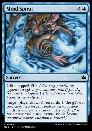 (059) Magic The Gathering Bloomburrow Single: Mind Spiral  Common