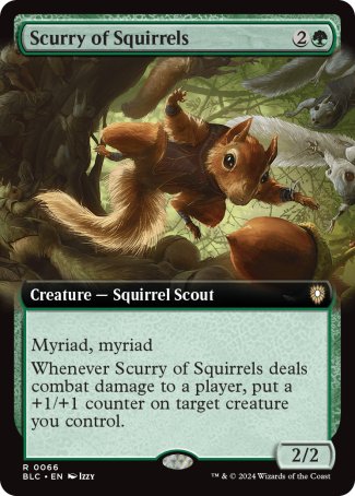 (066) Magic The Gathering Commander: Bloomburrow: Extras Single: Scurry of Squirrels  Rare