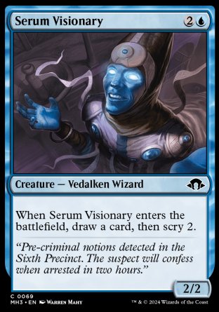 (069) Magic The Gathering Modern Horizons 3 Single: Serum Visionary  Holo Common