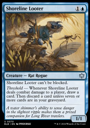 (070) Magic The Gathering Bloomburrow Single: Shoreline Looter  Uncommon