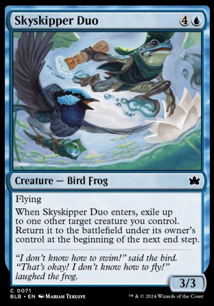 (071) Magic The Gathering Bloomburrow Single: Skyskipper Duo Holo Common