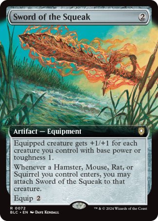 (072) Magic The Gathering Commander: Bloomburrow: Extras Single: Sword of the Squeak  Rare