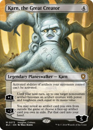 (073) Magic The Gathering Commander: Bloomburrow: Extras Single: Karn, the Great Creator  Mythic