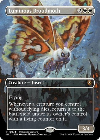 (074) Magic The Gathering Commander: Bloomburrow: Extras Single: Luminous Broodmoth  Mythic