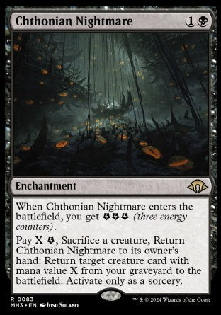 (083) Magic The Gathering Modern Horizons 3 Single: Chthonian Nightmare  Holo Rare