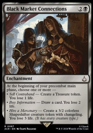 (087) Magic The Gathering Universes Beyond: Assassin's Creed Single: Black Market Connections  Holo Rare