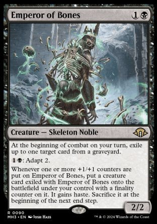 (090) Magic The Gathering Modern Horizons 3 Single: Emperor of Bones  Holo Rare