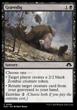 (096) Magic The Gathering Modern Horizons 3 Single: Gravedig  Common