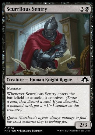 (108) Magic The Gathering Modern Horizons 3 Single: Scurrilous Sentry  Common