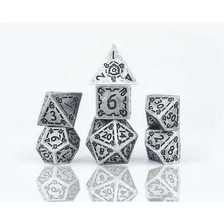 Sirius Dice - Illusory Metal Silver Poly Set