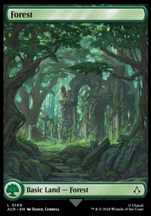 (109) Magic The Gathering Universes Beyond: Assassin's Creed Single: Forest (V.1)  Holo Land