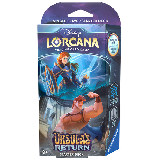 Disney Lorcana TCG: Ursula's Return Anna & Hercules (Sapphire / Steel) Starter Deck