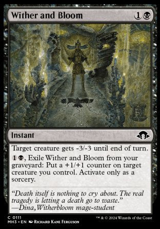 (111) Magic The Gathering Modern Horizons 3 Single: Wither and Bloom  Common