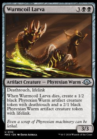 (112) Magic The Gathering Modern Horizons 3 Single: Wurmcoil Larva  Uncommon