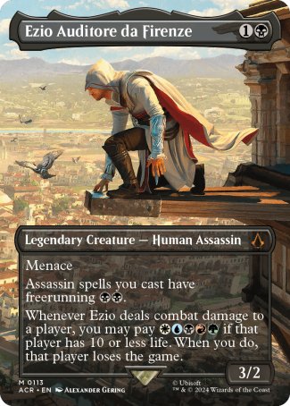 (113) Magic The Gathering Universes Beyond: Assassin's Creed: Extras Single: Ezio Auditore da Firenze (V.1)  Holo Mythic