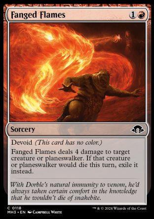 (118) Magic The Gathering Modern Horizons 3 Single: Fanged Flames  Common