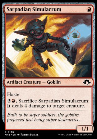 (135) Magic The Gathering Modern Horizons 3 Single: Sarpadian Simulacrum  Holo Common