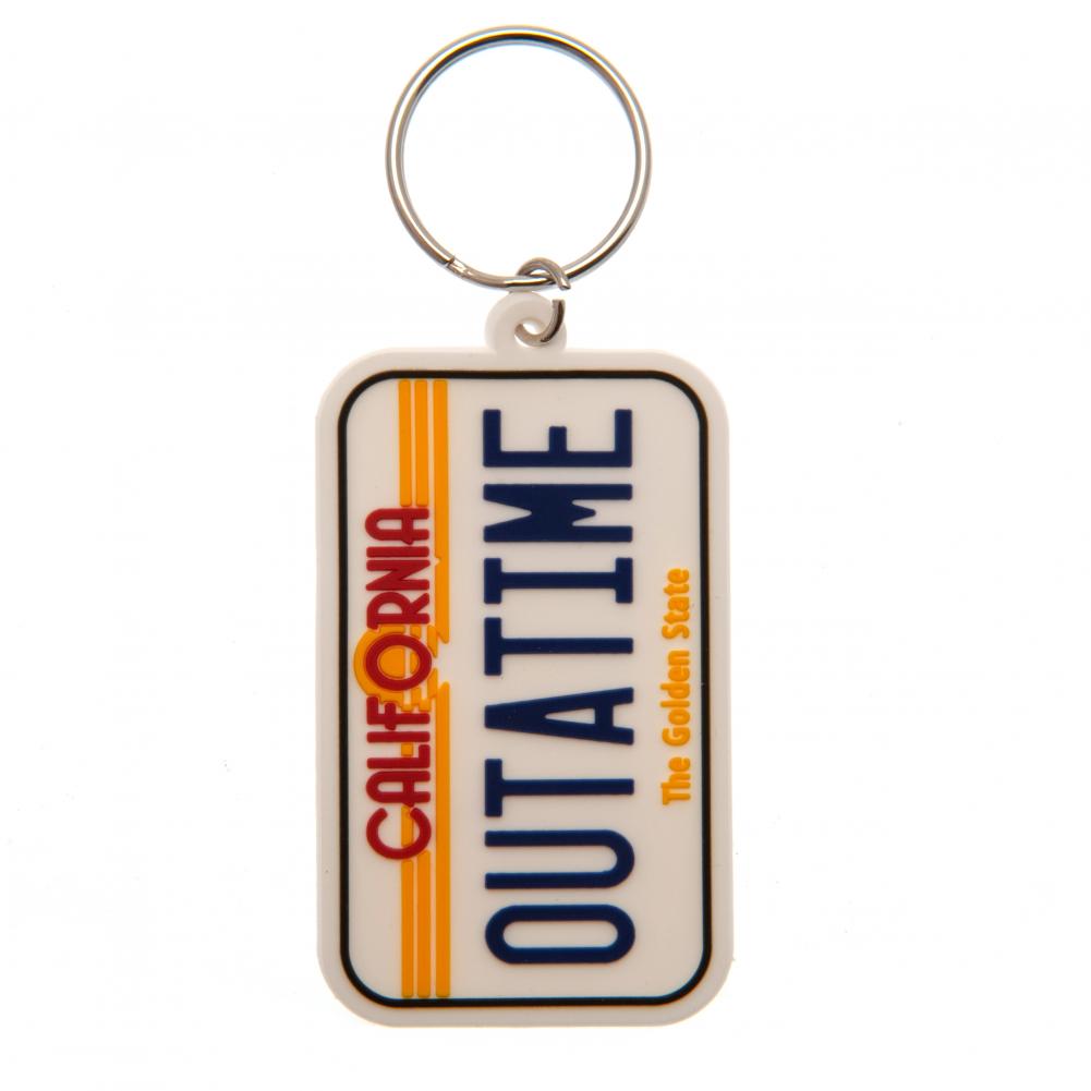 Back to the Future Rubber Keychain - License Plate