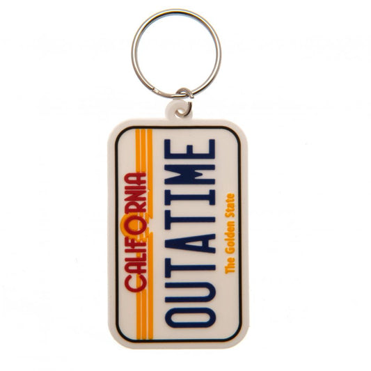 Back to the Future Rubber Keychain - License Plate