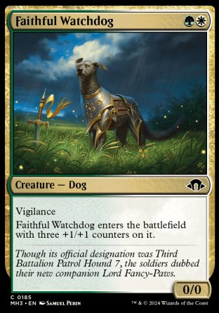 (185) Magic The Gathering Modern Horizons 3 Single: Faithful Watchdog  Common